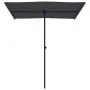 Sombrilla de jardín con palo de aluminio negro 180x110 cm de vidaXL, Sombrillas - Ref: Foro24-47334, Precio: 41,64 €, Descuen...