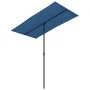 Sombrilla de jardín con palo de aluminio azul celeste 180x110cm de vidaXL, Sombrillas - Ref: Foro24-47335, Precio: 41,61 €, D...
