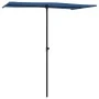 Sombrilla de jardín con palo de aluminio azul celeste 180x110cm de vidaXL, Sombrillas - Ref: Foro24-47335, Precio: 41,61 €, D...