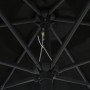 Sombrilla con luces LED y palo de aluminio negro 270 cm de vidaXL, Sombrillas - Ref: Foro24-47358, Precio: 106,30 €, Descuent...
