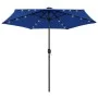 Sombrilla con luces LED y palo de aluminio azul azure 270 cm de vidaXL, Sombrillas - Ref: Foro24-47359, Precio: 88,37 €, Desc...