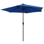 Sombrilla con luces LED y palo de aluminio azul azure 270 cm de vidaXL, Sombrillas - Ref: Foro24-47359, Precio: 96,96 €, Desc...