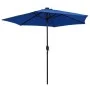 Sombrilla con luces LED y palo de aluminio azul azure 270 cm de vidaXL, Sombrillas - Ref: Foro24-47359, Precio: 88,37 €, Desc...