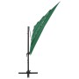 Sombrilla de jardín 4 niveles palo de aluminio verde 250x250 cm en Sombrillas | Comprar online en Foru.es
