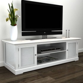 Mueble para TV de madera blanco de vidaXL, Muebles TV - Ref: Foro24-241373, Precio: 250,87 €, Descuento: %