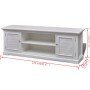 Mueble para TV de madera blanco de vidaXL, Muebles TV - Ref: Foro24-241373, Precio: 250,87 €, Descuento: %