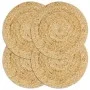 Manteles individuales redondos 4 uds yute natural liso 38 cm de vidaXL, Manteles individuales - Ref: Foro24-133834, Precio: 2...