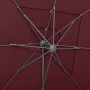 Sombrilla jardín 4 niveles palo de aluminio burdeos 250x250 cm en Sombrillas | Comprar online en Foru.es