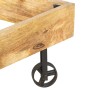 Estructura de cama de madera maciza de mango 200x200 cm de vidaXL, Camas y somieres - Ref: Foro24-285916, Precio: 152,48 €, D...