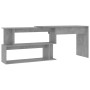 Escritorio de esquina contrachapada gris hormigón 200x50x76 cm de vidaXL, Escritorios - Ref: Foro24-801102, Precio: 109,40 €,...