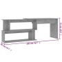 Escritorio de esquina contrachapada gris hormigón 200x50x76 cm de vidaXL, Escritorios - Ref: Foro24-801102, Precio: 109,40 €,...