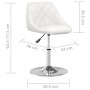 Taburete de cocina de cuero sintético blanco de vidaXL, Taburetes de cocina - Ref: Foro24-3088655, Precio: 82,01 €, Descuento: %
