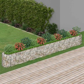 Arriate de gaviones de hierro galvanizado 470x50x50 cm en Macetas y jardineras | Comprar online en Foru.es
