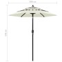 Sombrilla de jardín de 3 niveles con palo de aluminio arena 2 m en Sombrillas | Comprar online en Foru.es