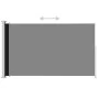 Toldo lateral retráctil para patio negro 200x300 cm de vidaXL, Sombrillas - Ref: Foro24-313411, Precio: 99,92 €, Descuento: %