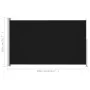 Toldo lateral retráctil para patio negro 200x300 cm de vidaXL, Sombrillas - Ref: Foro24-313411, Precio: 99,92 €, Descuento: %