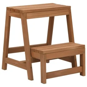 Folding solid fir wood stool with steps by vidaXL, Stair stools - Ref: Foro24-315299, Price: 61,65 €, Discount: %