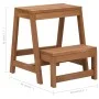 Folding solid fir wood stool with steps by vidaXL, Stair stools - Ref: Foro24-315299, Price: 61,65 €, Discount: %