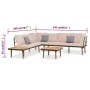 Set muebles de jardín 4 piezas y cojines madera maciza acacia de vidaXL, Conjuntos de jardín - Ref: Foro24-316641, Precio: 58...