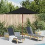 Sombrilla de jardín con palo de madera negro 150x200 cm en Sombrillas | Comprar online en Foru.es