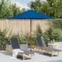 Sombrilla de jardín con palo de madera azul 150x200 cm en Sombrillas | Comprar online en Foru.es