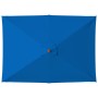 Sombrilla de jardín con palo de madera azul 150x200 cm en Sombrillas | Comprar online en Foru.es