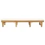 Tumbona plegable con cojín madera maciza de acacia blancocrema de vidaXL, Tumbonas - Ref: Foro24-316645, Precio: 211,07 €, De...