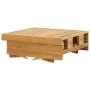 Tumbona plegable con cojín madera maciza de acacia blancocrema de vidaXL, Tumbonas - Ref: Foro24-316645, Precio: 211,07 €, De...