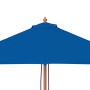 Sombrilla de jardín con palo de madera azul 150x200 cm en Sombrillas | Comprar online en Foru.es
