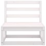 Set de muebles de jardín 2 pzas con cojines madera pino blanco de vidaXL, Sofás modulares de exterior - Ref: Foro24-805746, P...