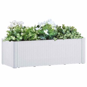 Arriate con sistema de riego automático blanco 100x43x33 cm en Macetas y jardineras | Comprar online en Foru.es