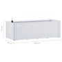 Arriate con sistema de riego automático blanco 100x43x33 cm en Macetas y jardineras | Comprar online en Foru.es