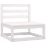 2-piece garden furniture set with white pine wood cushions by vidaXL, Modular outdoor sofas - Ref: Foro24-805756, Price: 139,...