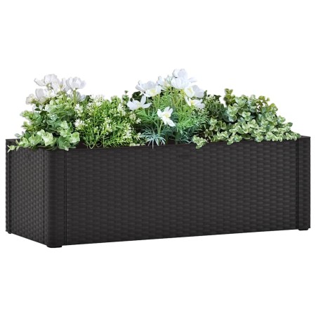 Arriate con sistema de riego automático antracita 100x43x33 cm en Macetas y jardineras | Comprar online en Foru.es