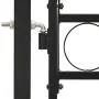 Double door fence gate with arch 400x175 cm black steel by vidaXL, garden gates - Ref: Foro24-143095, Price: 455,55 €, Discou...