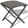 Taburete plegable ratán sintético negro de vidaXL, Otomanas de exterior - Ref: Foro24-41788, Precio: 42,39 €, Descuento: %