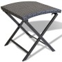 Taburete plegable ratán sintético negro de vidaXL, Otomanas de exterior - Ref: Foro24-41788, Precio: 45,01 €, Descuento: %