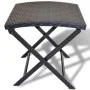 Taburete plegable ratán sintético negro de vidaXL, Otomanas de exterior - Ref: Foro24-41788, Precio: 42,39 €, Descuento: %