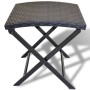 Taburete plegable ratán sintético negro de vidaXL, Otomanas de exterior - Ref: Foro24-41788, Precio: 45,01 €, Descuento: %