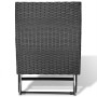 Taburete plegable ratán sintético negro de vidaXL, Otomanas de exterior - Ref: Foro24-41788, Precio: 45,01 €, Descuento: %