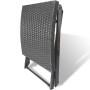 Taburete plegable ratán sintético negro de vidaXL, Otomanas de exterior - Ref: Foro24-41788, Precio: 45,01 €, Descuento: %