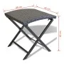 Taburete plegable ratán sintético negro de vidaXL, Otomanas de exterior - Ref: Foro24-41788, Precio: 42,39 €, Descuento: %