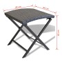 Taburete plegable ratán sintético negro de vidaXL, Otomanas de exterior - Ref: Foro24-41788, Precio: 45,01 €, Descuento: %