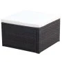 Taburete otomana poli ratán 53x53x30 cm marrón de vidaXL, Otomanas - Ref: Foro24-42670, Precio: 49,84 €, Descuento: %