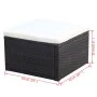 Taburete otomana poli ratán 53x53x30 cm marrón de vidaXL, Otomanas - Ref: Foro24-42670, Precio: 49,84 €, Descuento: %