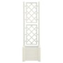 Jardinera con enrejado PP blanco 43x43x142 cm en Macetas y jardineras | Comprar online en Foru.es