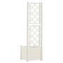 Jardinera con enrejado PP blanco 43x43x142 cm en Macetas y jardineras | Comprar online en Foru.es