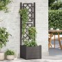 Jardinera con enrejado PP gris antracita 43x43x142 cm en Macetas y jardineras | Comprar online en Foru.es