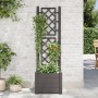 Jardinera con enrejado PP gris antracita 43x43x142 cm en Macetas y jardineras | Comprar online en Foru.es