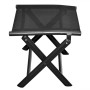 Reposapies plegable aluminio y textileno negro de vidaXL, Taburetes y sillas plegables - Ref: Foro24-41742, Precio: 56,97 €, ...